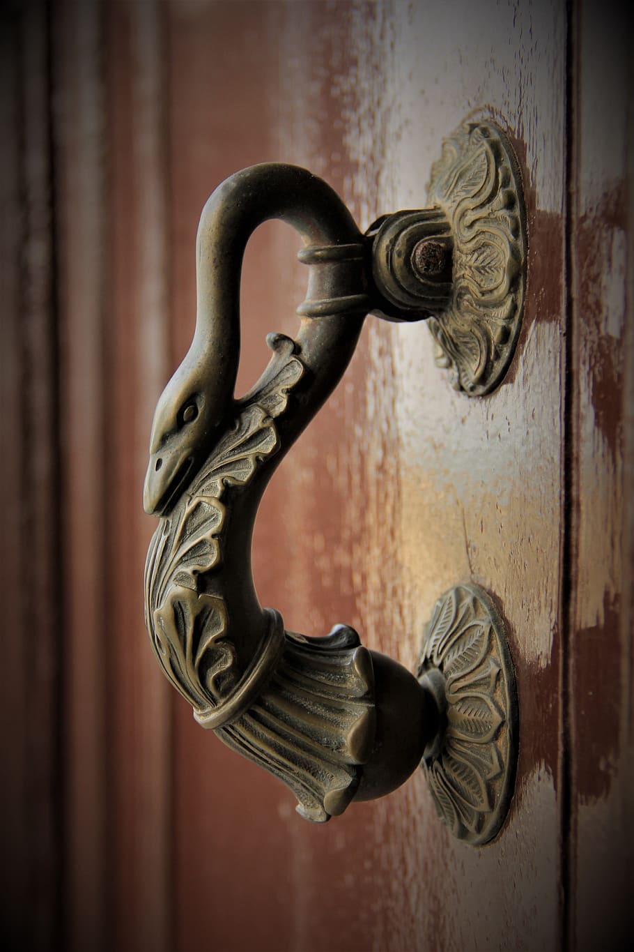 오래된 문, 오래된, 입력, 문, 입구, 안전, 보안, 보호, 손잡이, 금속