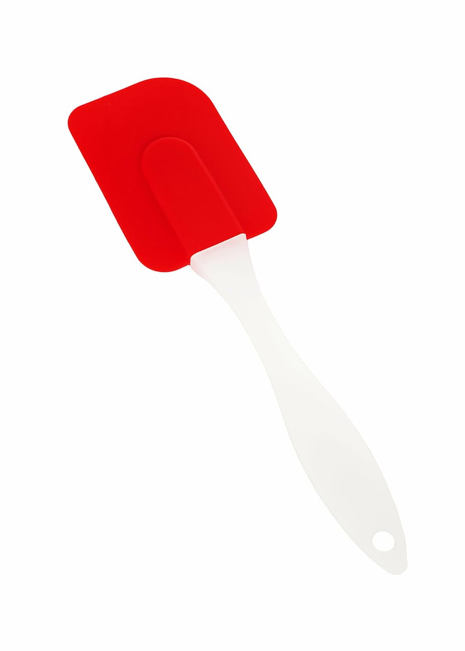 accesorios de cocina, cuchilla, silicona, fondo blanco, rojo, tiro del estudio, recortar, en el interior, primer plano, un solo objeto
