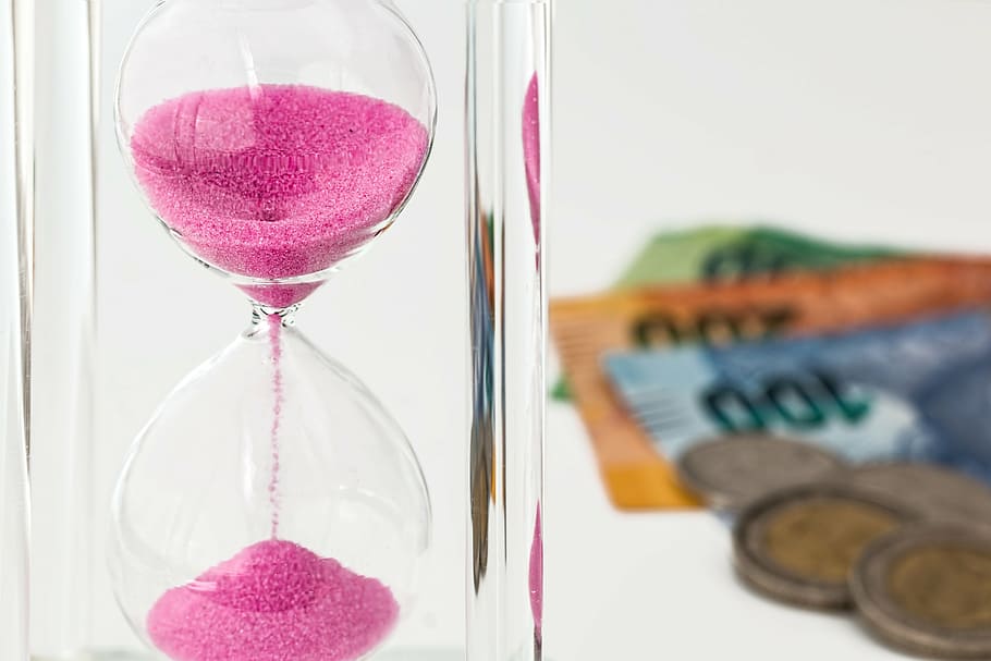 sand, falling, hour glass, hourglass, money, time, investment, currency, finance, economic