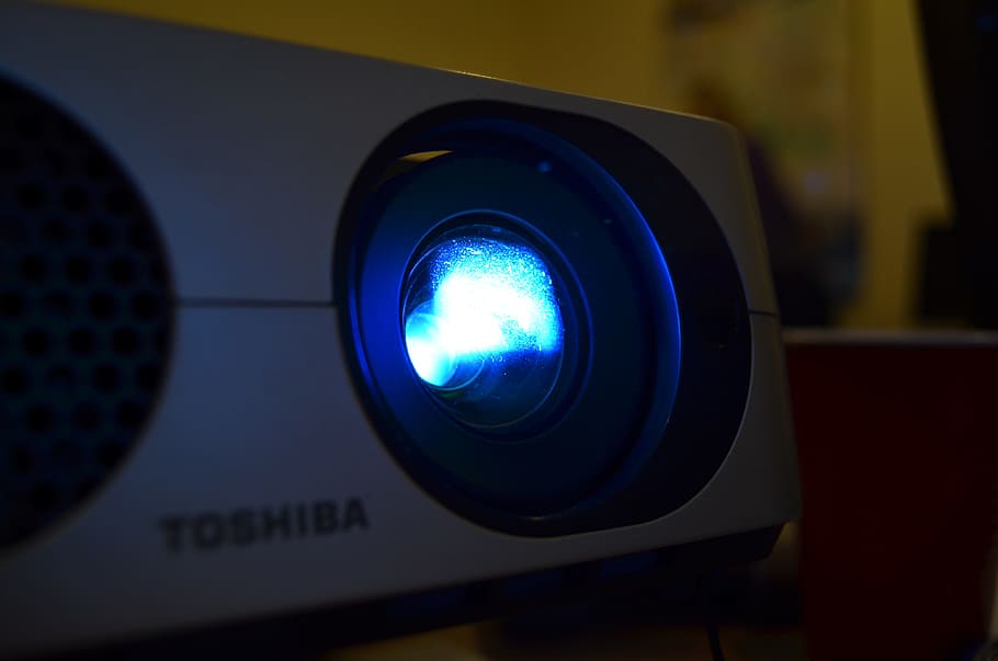 gray toshiba projector, Projector, Presentation, Light, Training, lecture, technology, camera - Photographic Equipment, equipment, single Object