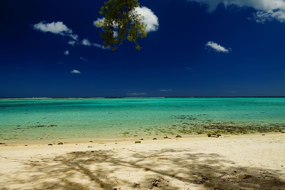 seashore, blue, sea, indian ocean, mauritius, beach, lazur, sandy beach, the coast, holiday