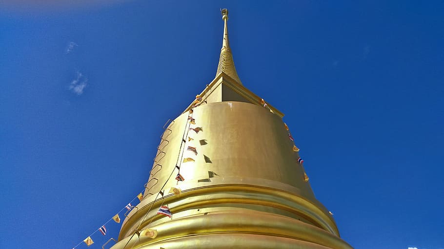 Tailândia, viagem, templo, Koh Samui, céu, azul, religião, crença, céu claro, arquitetura