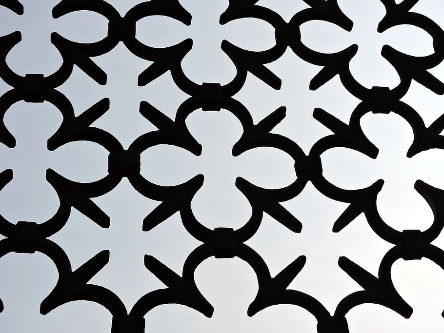 fence, iron, particular, wrought iron, pattern, design, backgrounds, metal, full frame, close-up