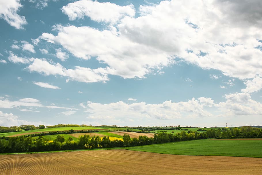 another, Scenery, Fields, clouds, nature, sky, view, rural Scene, field, landscape