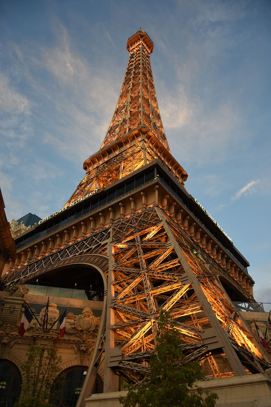 eiffel tower, las vegas, landmark, tower, city, travel, famous, night, paris, urban