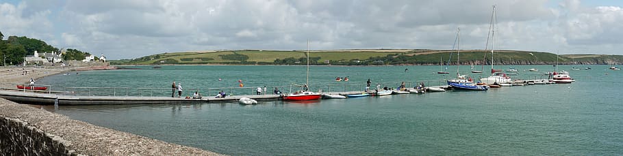Jetty, Port, Water, Sports, water sports, relaxed, dale, wales, panorama, animated