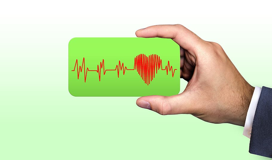 business, businessman, business card, heart, curve, health, healthy, pulse, frequency, heartbeat