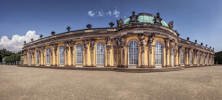 potsdam, germany, Sanssouci Palace, Potsdam, Germany, architecture, photos, imperial, landmark, museum, palace