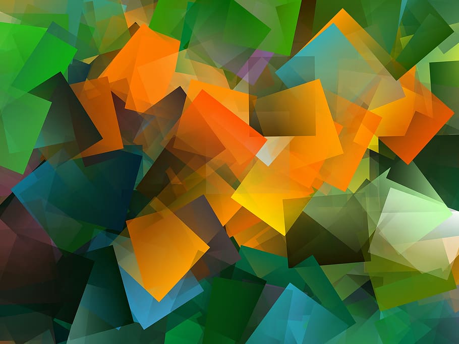 oranye, hijau, itik, hitam, abstrak, digital, wallpaper, latar belakang, desain, desktop