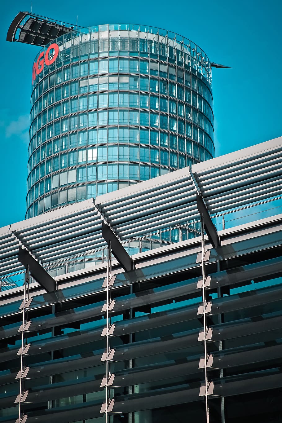 architecture, skyscraper, glass facades, frankfurt, skyline, modern, city, sky, building, clouds