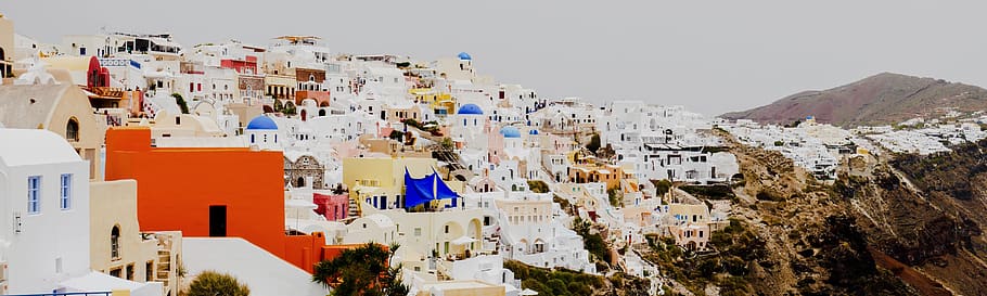 santorini, colors, colorful, greece, greek island, popular, cave houses, architecture, building exterior, built structure