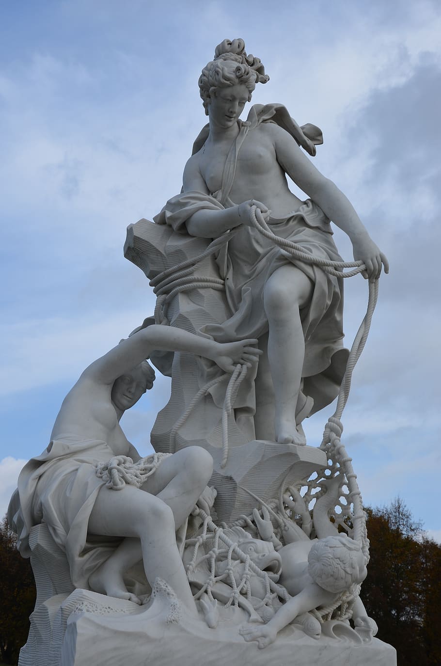 statue, sculpture, baroque, sanssouci, castle park, myths, figure, figures, monument, art