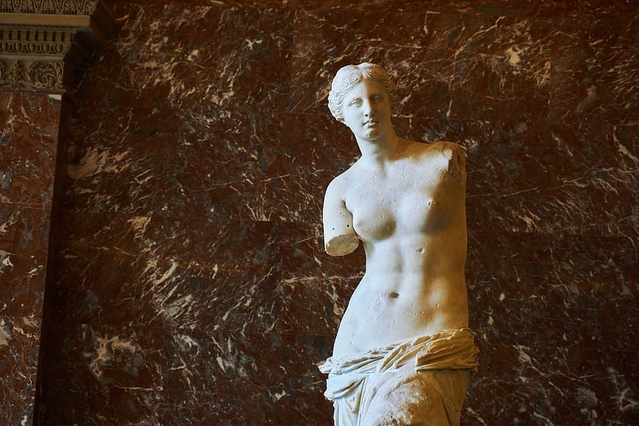 louvre, paris, statue, museum, france, art, sculpture, antiquity, marble, artwork