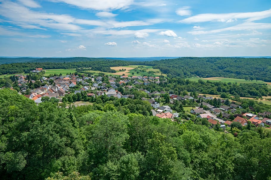 Otzberg, Odenwald, Hesse, Germany, veste, outlook, view, europe, landscape, nature