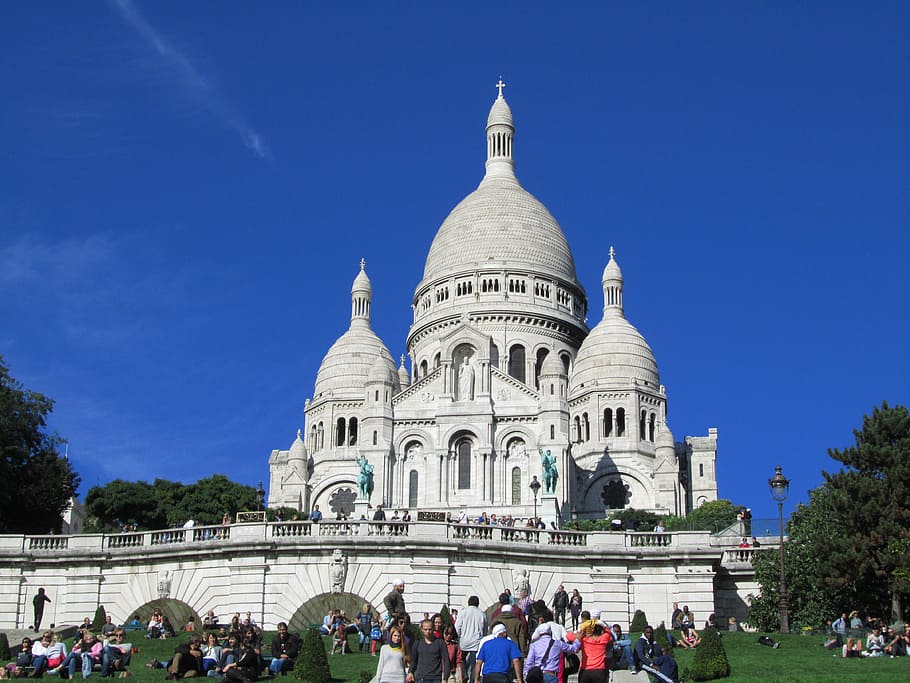 Sacré Coeur, París, Catedral, Iglesia, cúpula, arquitectura, destinos de viaje, exterior del edificio, cielo, historia
