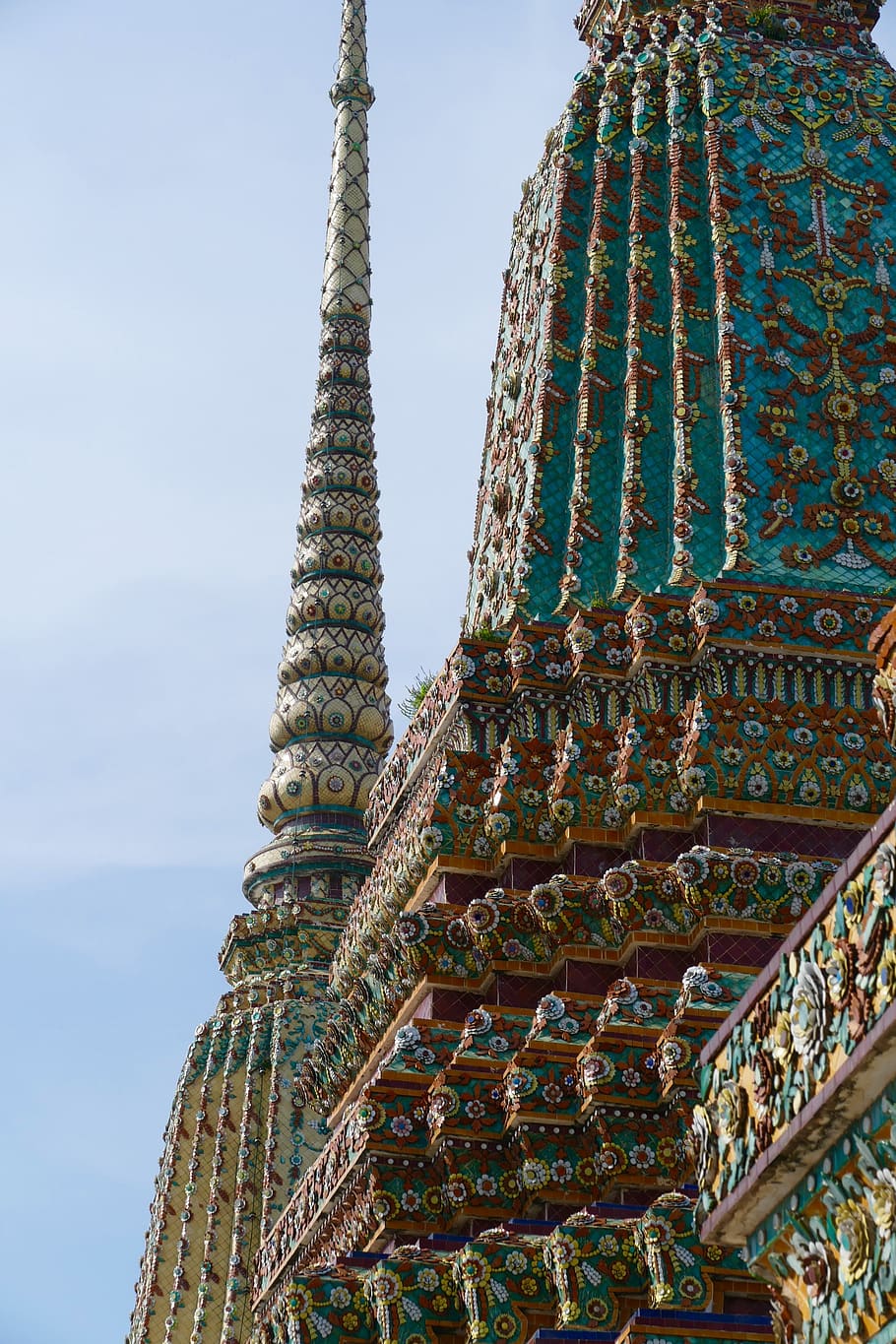 Wat Pho, viajar, cielo, edificio, templo, turismo, religión, Buda, budismo, figura de piedra