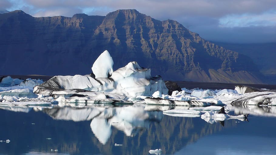 Islandia, hielo, temperatura fría, agua, glaciar, medio ambiente, invierno, montaña, congelado, paisaje