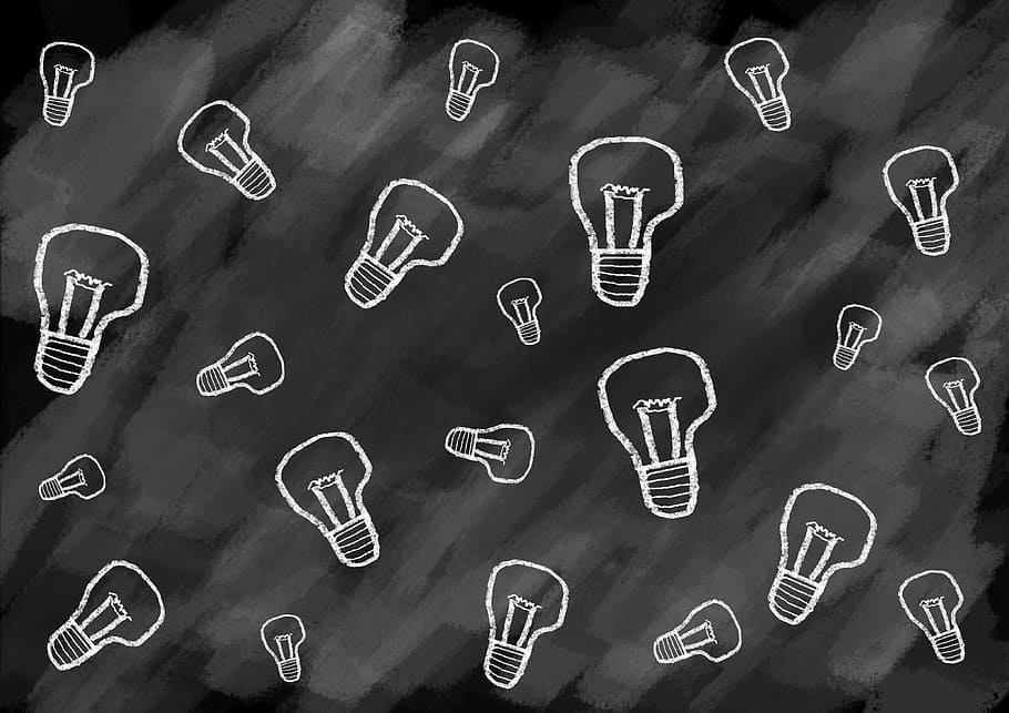 lamp, many lamps, background, design, wallpaper, drawing, creativity, technology, chalk drawing, indoors