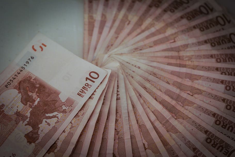 Uang kertas 10 euro, euro, tagihan, kaya, faktur, hitung, rekening, bank, perbankan, kewirausahaan
