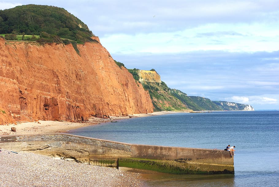 jurassic coast, sidmouth, devon, england, summer, holiday, water, beauty in nature, sea, scenics - nature