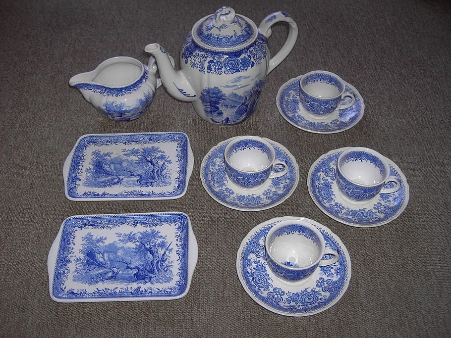 tableware, coffee, blue, porcelain, plate, t, ceramic, dinnerware, regional, folklore