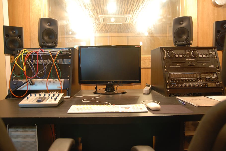 estudio de grabación, república de corea, seúl, munrae arts factory, tecnología, interiores, equipo de audio, música, estudio, nadie