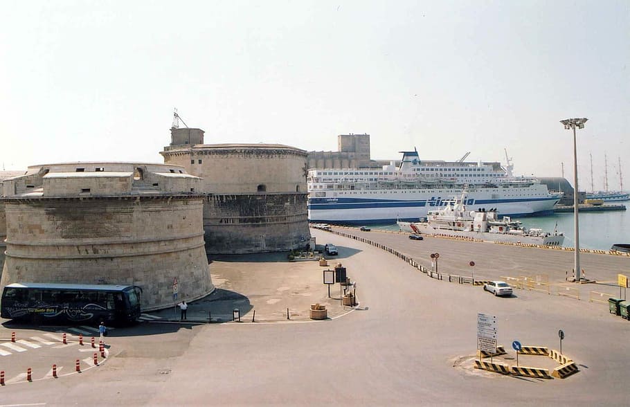 civitavecchia fort, harbour, Civitavecchia, fort, Italy, buildings, photos, public domain, harbor, nautical Vessel