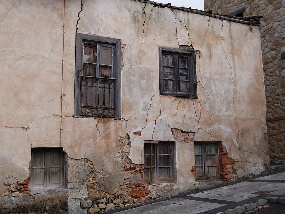 house, decay, crackles, wall, dark, ruin, architecture, window, built structure, building exterior