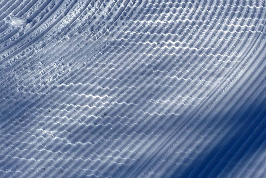 trail, winter, cross country skiing, snow, grooves, snow groove, groomed snow train, pattern, shadow, cold