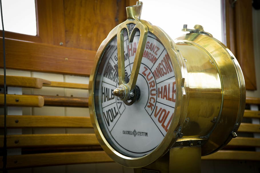 boat, power, engine, captain, thrust, direction, time, indoors, close-up, day