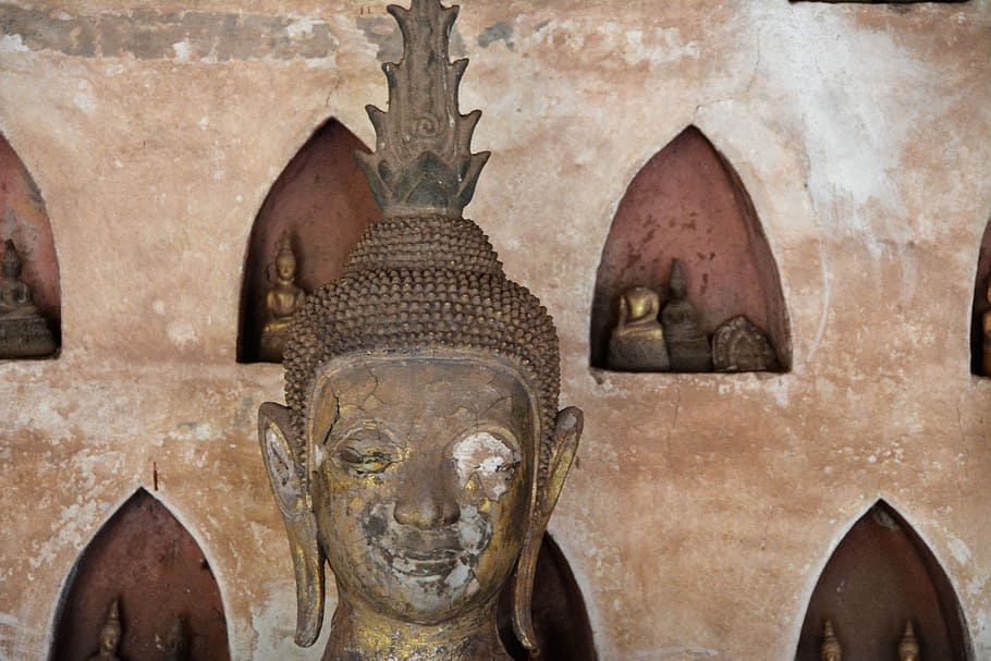 Laos, Vientiane, Buddha, history, religion, architecture, close-up, statue, place of worship, the past