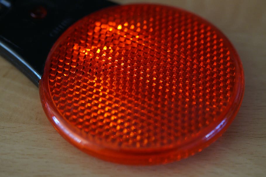 blinker, reflector, flash, warning, road, protection, light, red, close-up, indoors