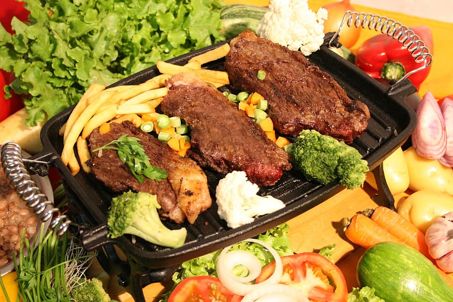 Food, Gastronomy, Meat, Tasty, Dinner, restaurant, meal, food and drink, vegetable, variation