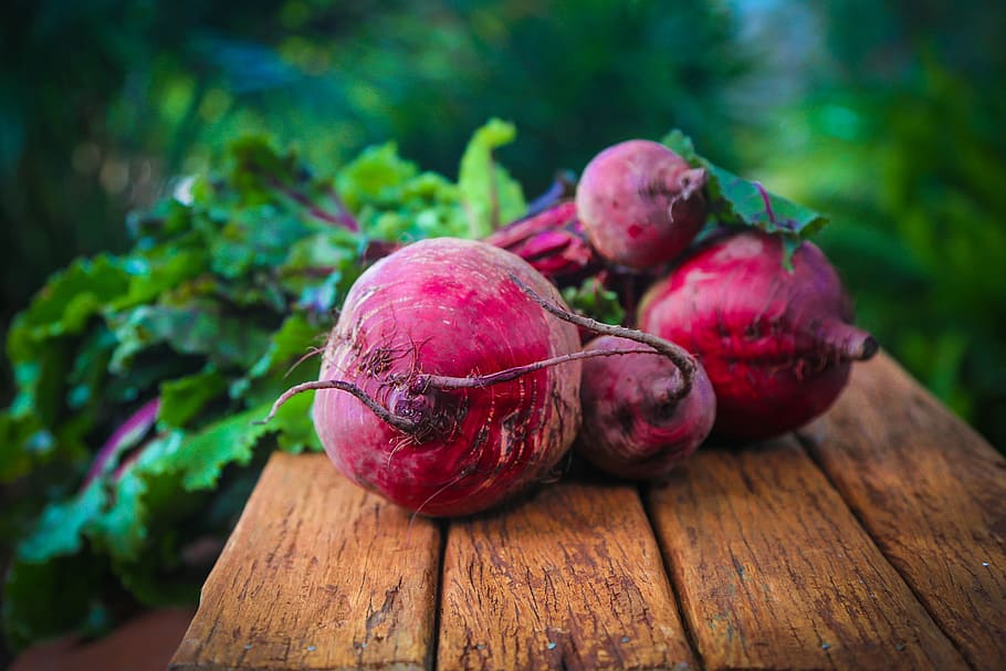 red, beet, brown, wooden, surface, beetroot, food, diet, vegetable, agriculture