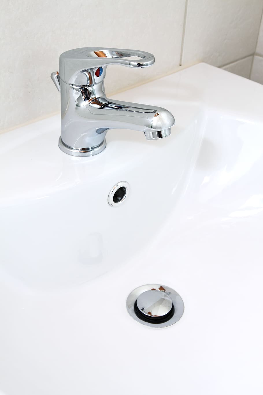 close, white, ceramic, sink, stainless, steel faucet, close up, stainless steel, faucet, basin