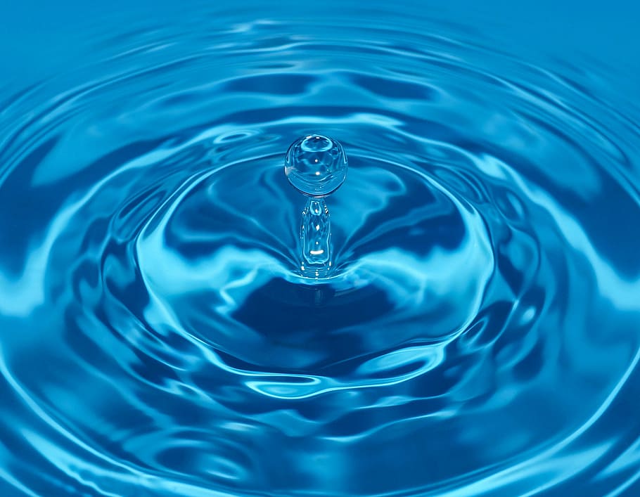 blue, body, water, waterdrop, drop, aqua, macro, close up, droplet, wet