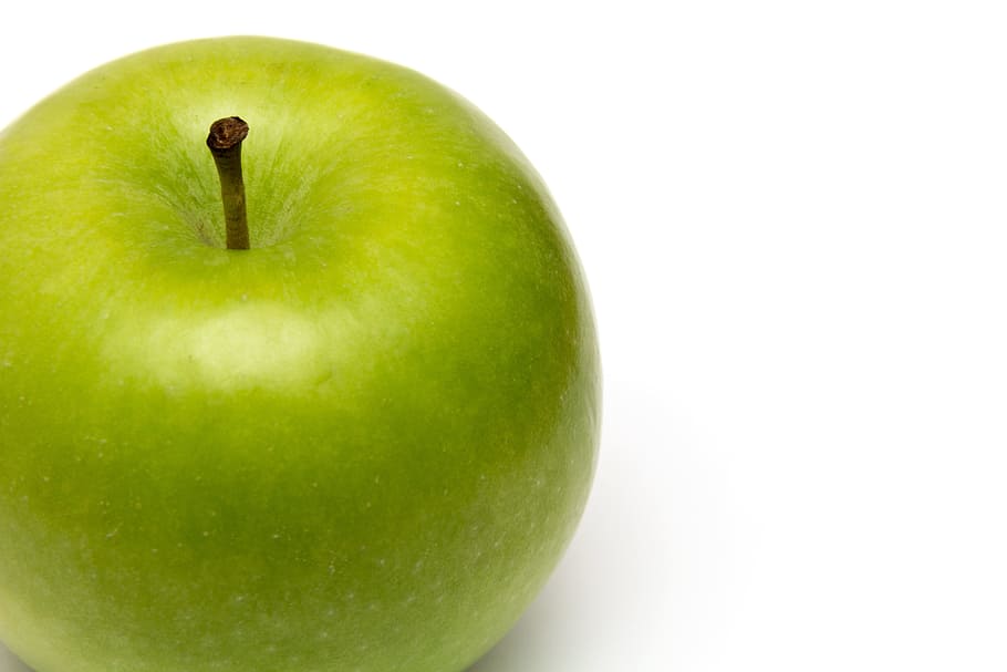 Apple, Verde, Dieta, Branco, maçã, maçã verde, fundos, textura, frisch, cru