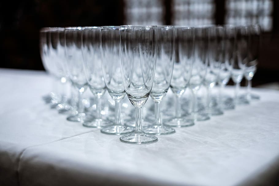 Glasses, Champagne, Glass, champagne glasses, celebrate, table, drinking  glass, white color, wineglass, celebration | Pxfuel