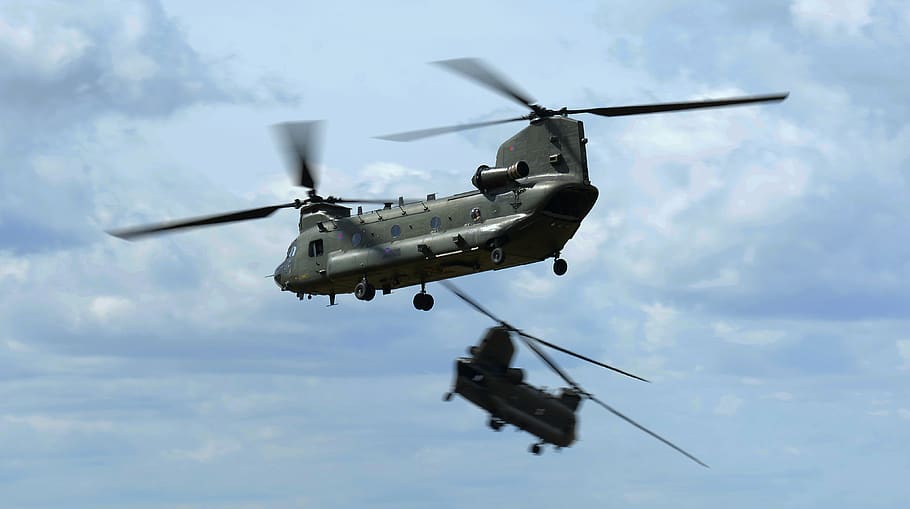 helicopter, chinook, raf, flight, aircraft, aviation, chopper, hover, rotors, flypast
