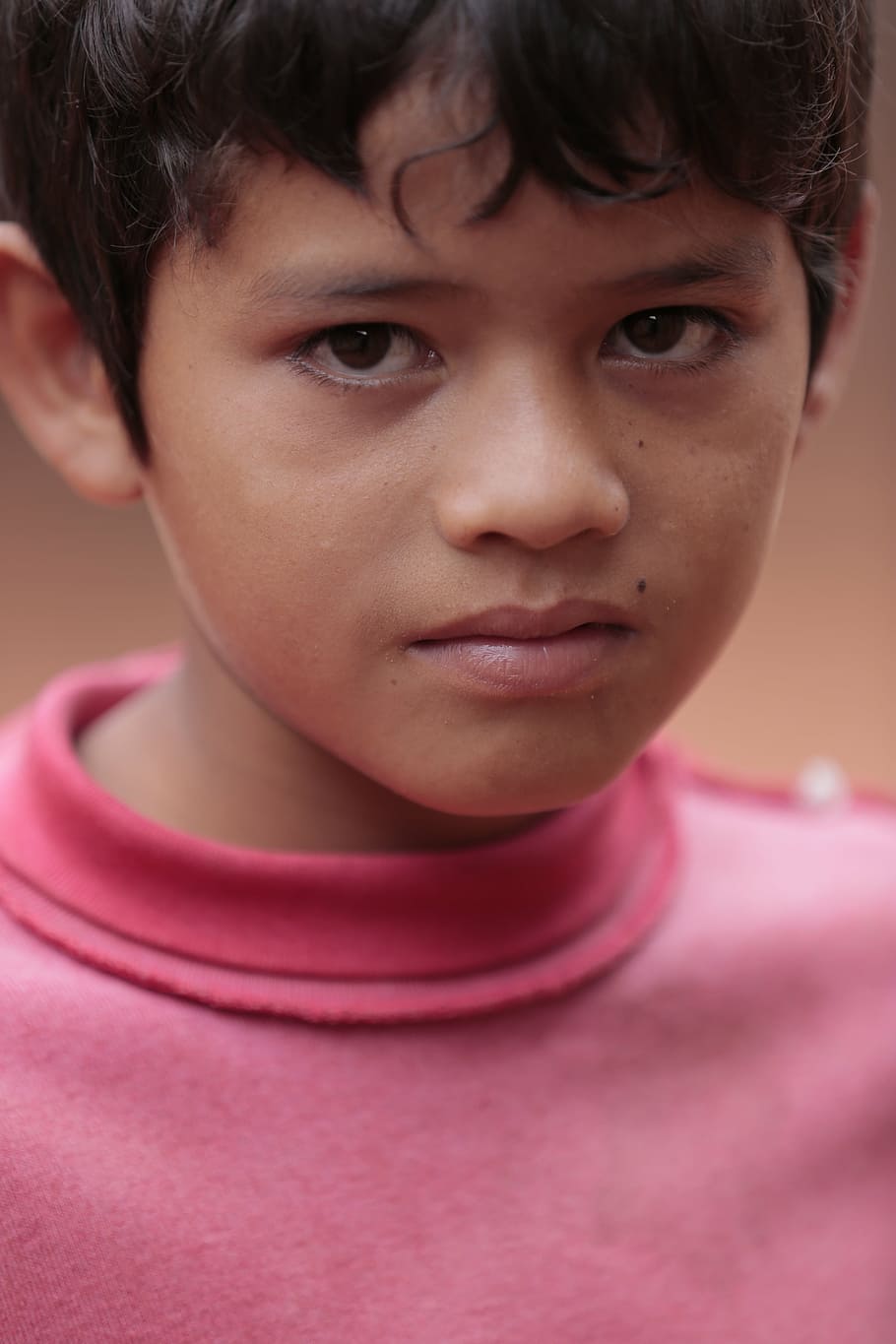 child, look, portrait, eyes, faces, people, reflective look, think, poverty, seriously
