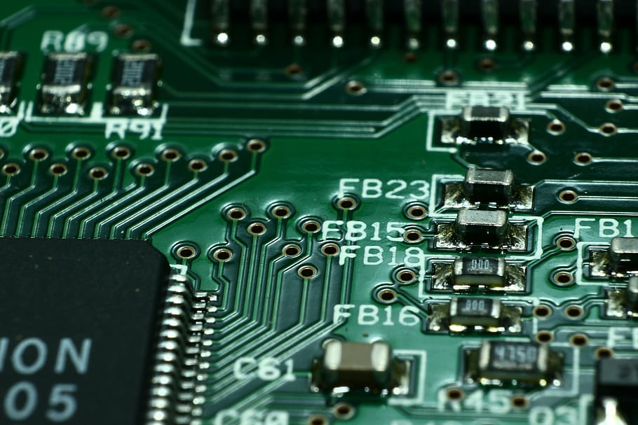 closeup, computer part, printed circuit board, print plate, via, macro, close, holes, macro photography, technology