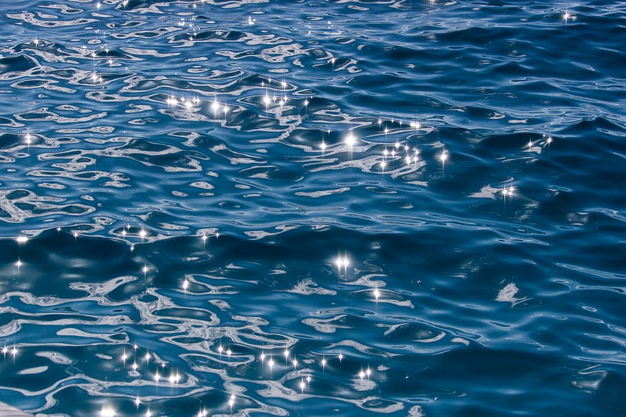 cuerpo, agua, durante el día, mar, océano, olas, naturaleza, brillo, azul, fondos