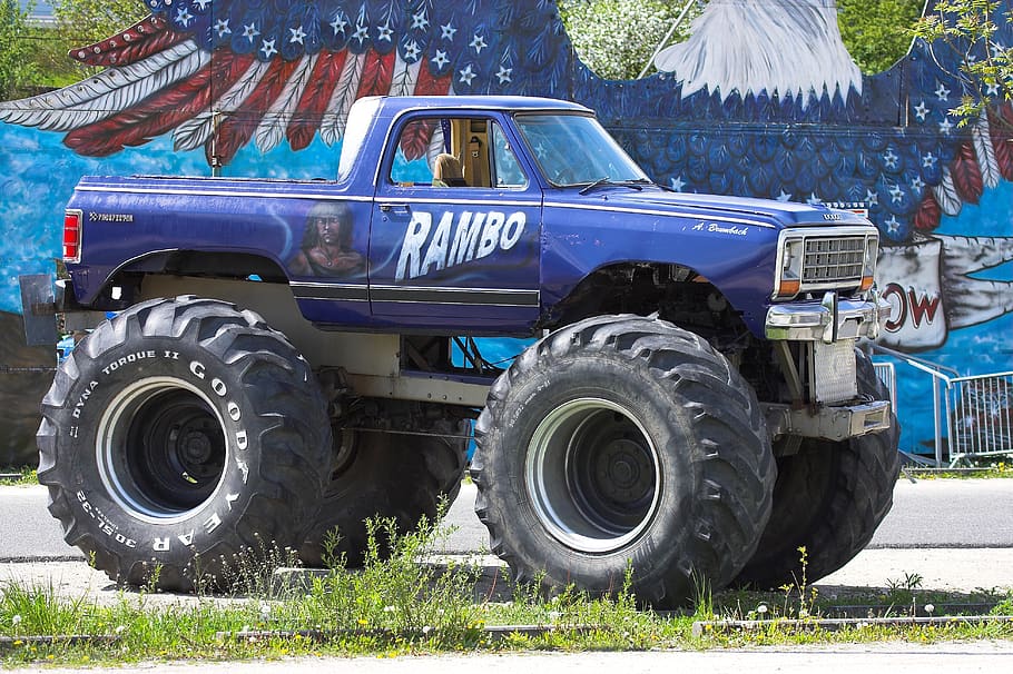 monster truck, caminhão, maduro, veículo, exposição, automóvel, obstáculos, automotivo, legal, offroad