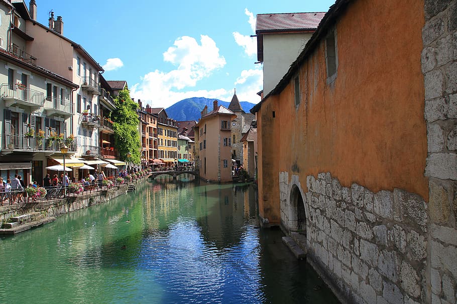 annecy, lake, city, tourism, water, beauty, annecy lake, house, water's edge, alps