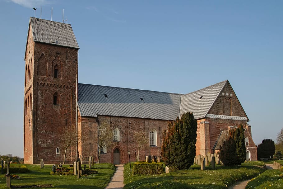 Gereja, St Johannis, Nieblum, Föhr, nordfriesland, lautan wadden, arsitektur Dan Bangunan, arsitektur, Eksterior bangunan, Struktur yang dibangun