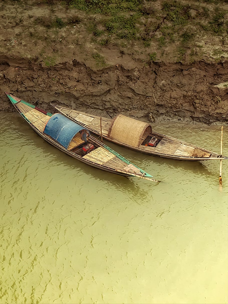 nature, river, boat, scenery, bangladesh, nautical vessel, water, transportation, mode of transportation, moored