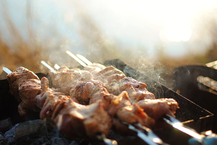 closed, skewered meat, grill, shish kebab, meat, kubny plan, tasty, fried meat, food, skewers