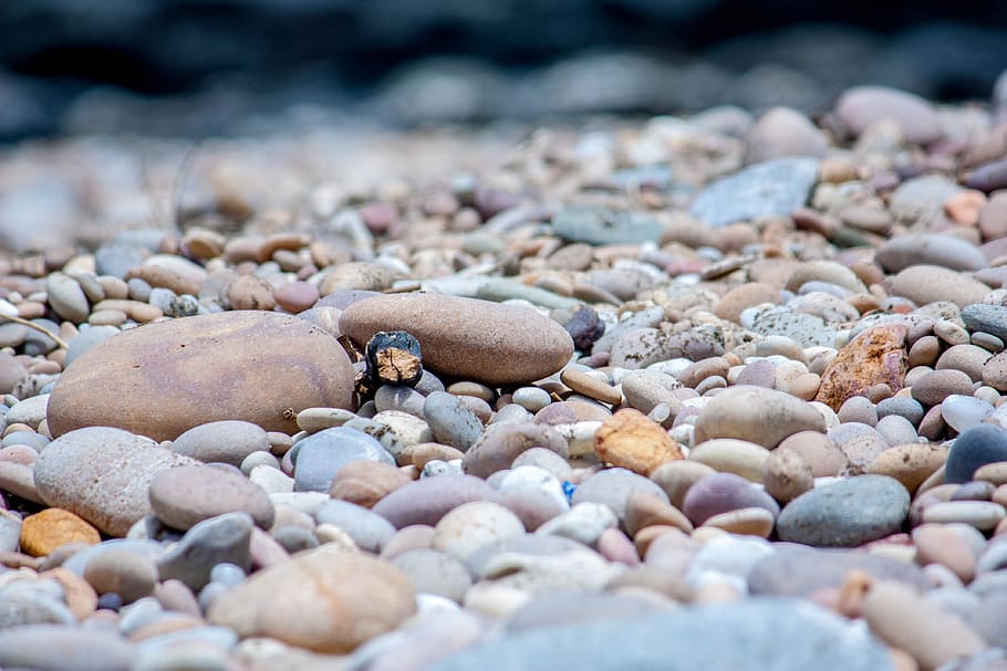 beach stones, pebbles, stones, nature, beach, pebble, solid, stone - object, stone, land