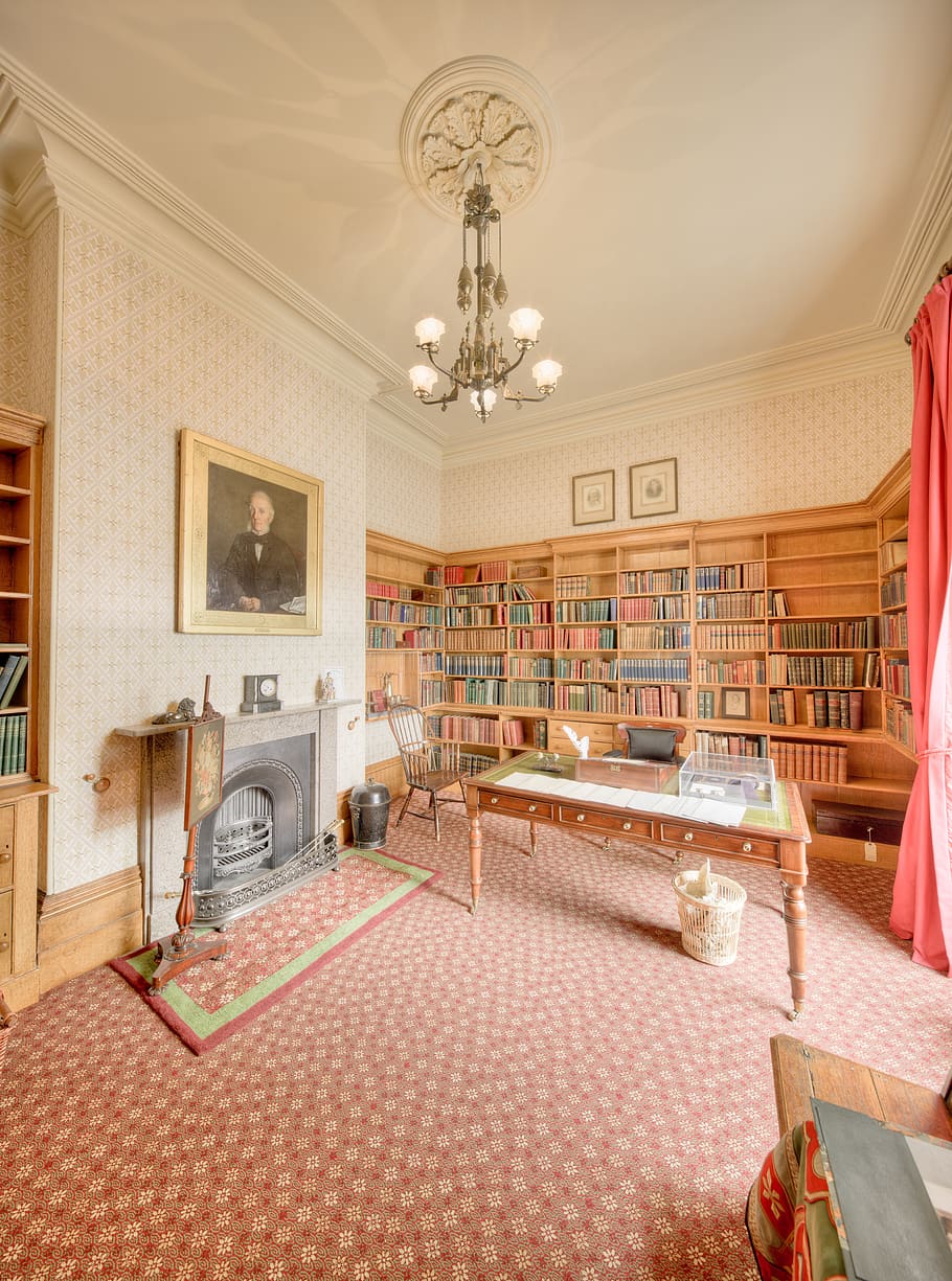 elizabeth gaskell, author, interior, interiors, inside, architecture, building, place, study, room