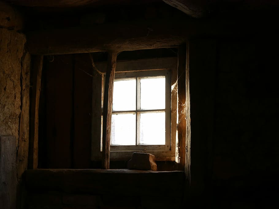 Janela, Keller, Velho, Self Storage, historicamente, janela antiga, caducado, nostalgia, edifício antigo, antiga